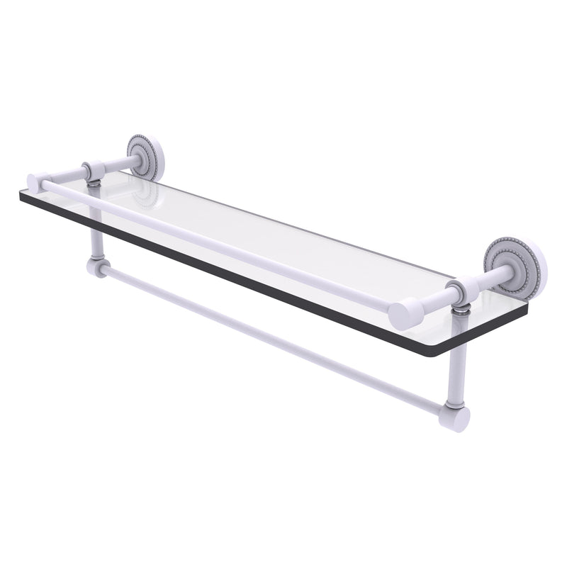 Dottingham Collection Gallery Rail Glass Shelf with Towel Bar