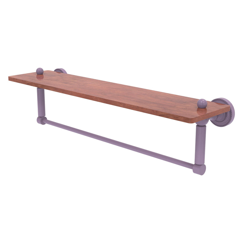 Dottingham Collection Solid IPE Ironwood Shelf with Integrated Towel Bar