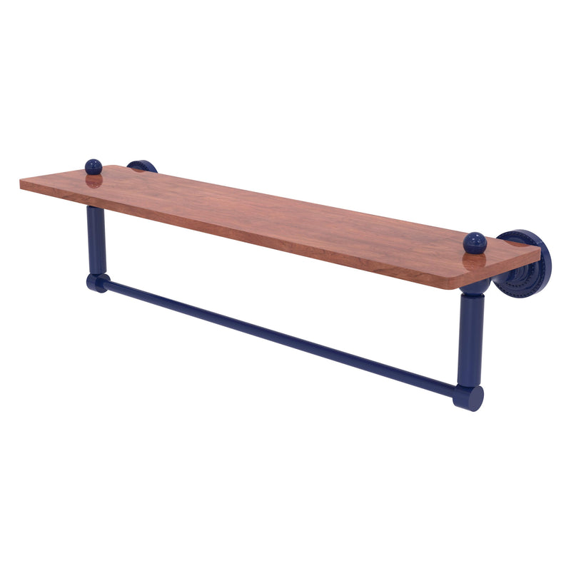 Dottingham Collection Solid IPE Ironwood Shelf with Integrated Towel Bar