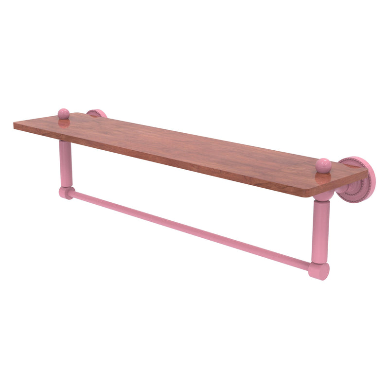 Dottingham Collection Solid IPE Ironwood Shelf with Integrated Towel Bar