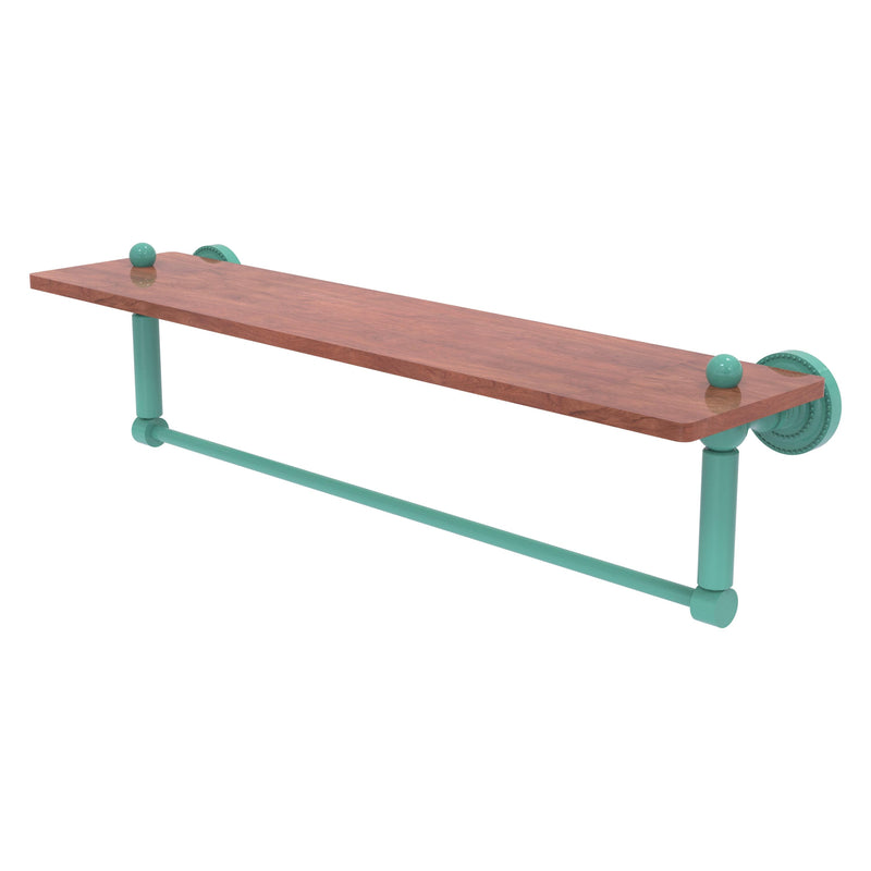 Dottingham Collection Solid IPE Ironwood Shelf with Integrated Towel Bar