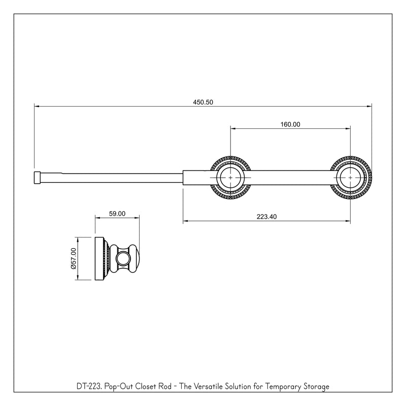 Retractable Closet Valet Rod - Perfect for Steaming & Temporary Hanging