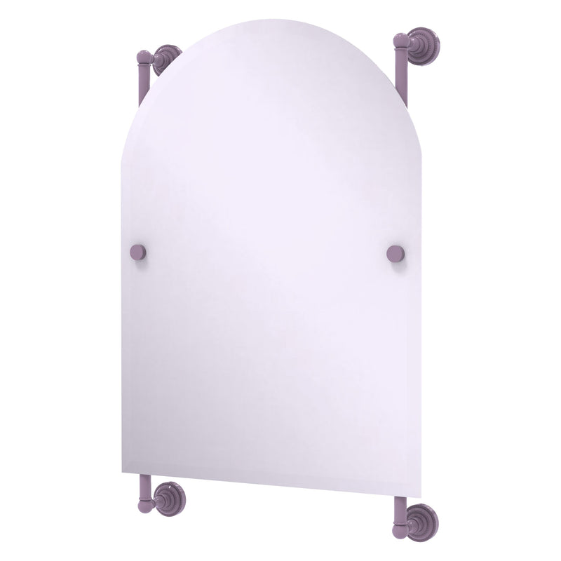 Dottingham Collection Arched Top Frameless Rail Mounted Mirror