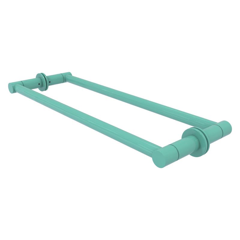 Fresno Pair Of Towel Bars For Back to Back On Glass Panel - 24 Inch