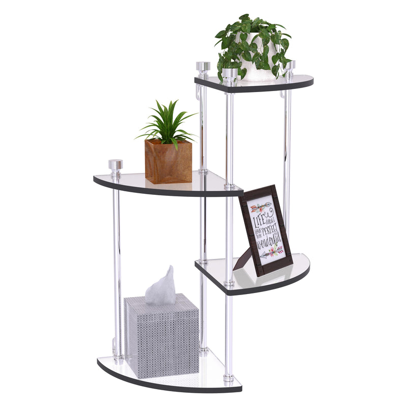 Foxtrot 4 Tier Glass Wall Shelf