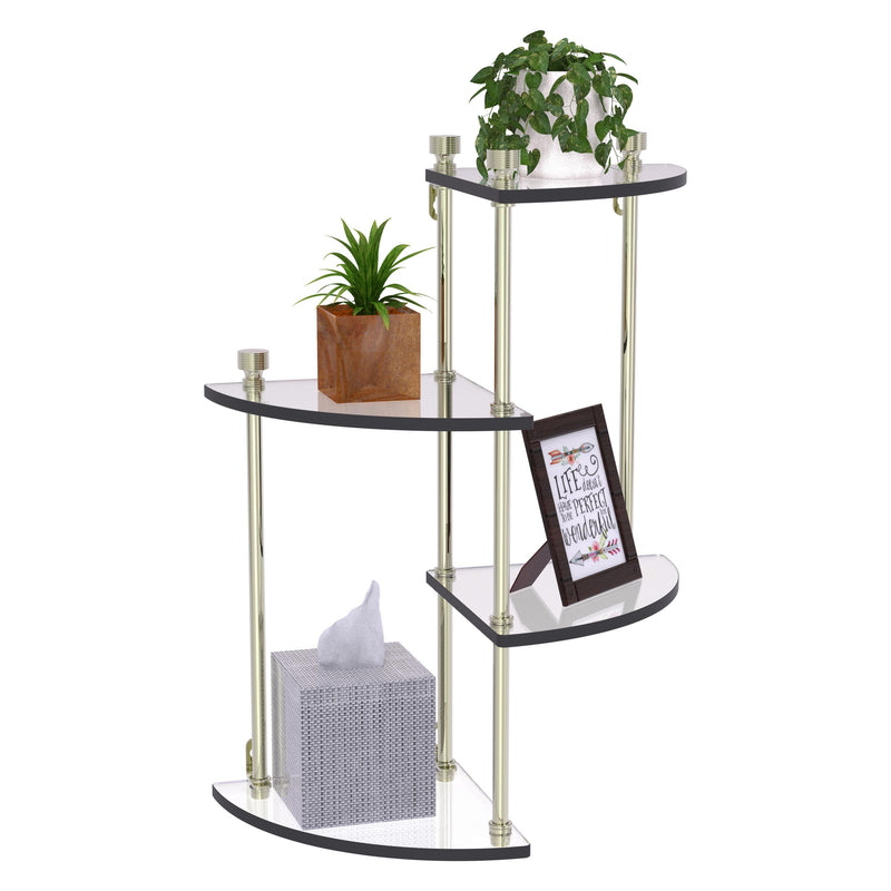 Foxtrot 4 Tier Glass Wall Shelf