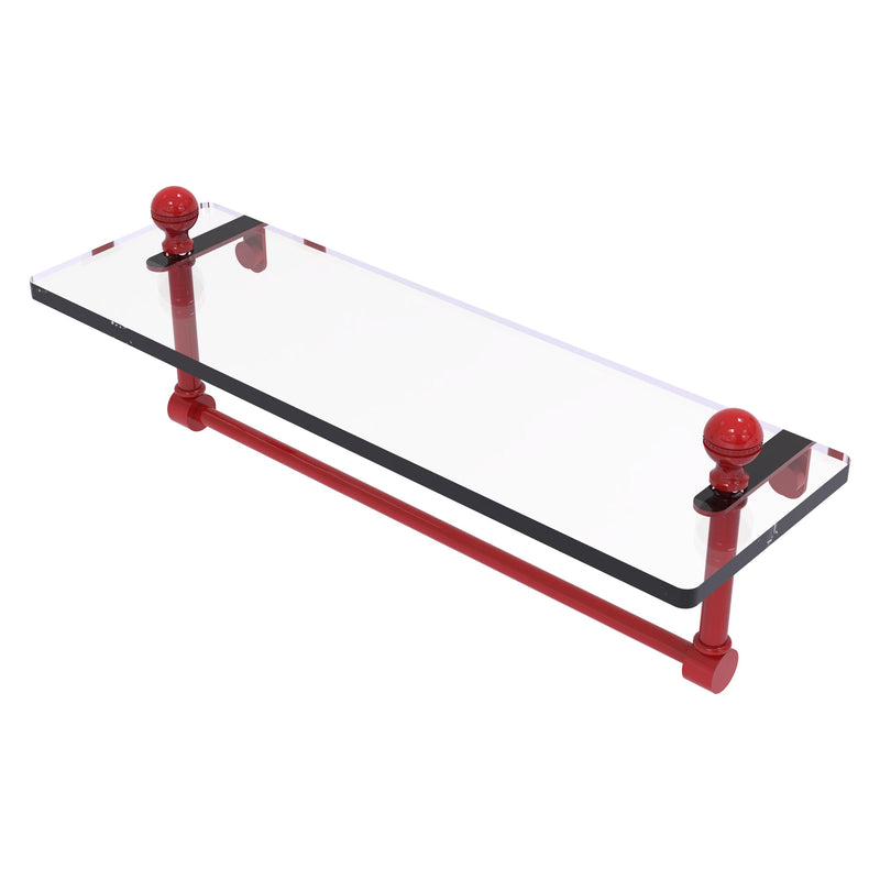 Mambo Collection Glass Vanity Shelf  with Integrated Towel Bar