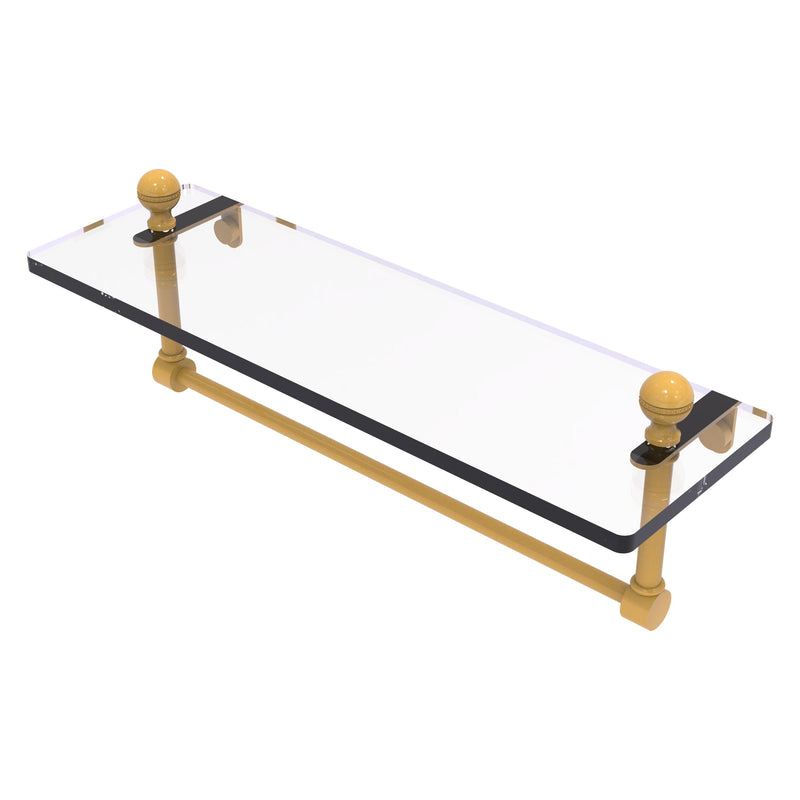 Mambo Collection Glass Vanity Shelf  with Integrated Towel Bar