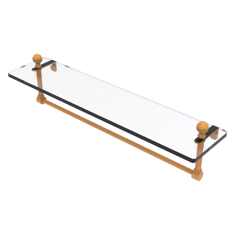 Mambo Collection Glass Vanity Shelf  with Integrated Towel Bar