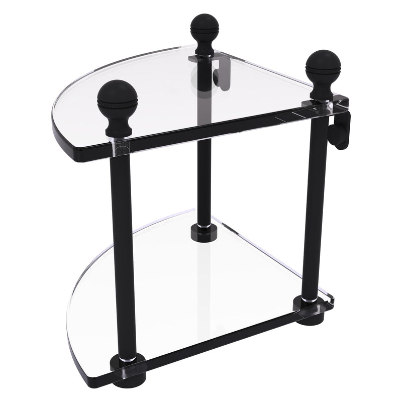 2 Tier Corner Glass Shelf