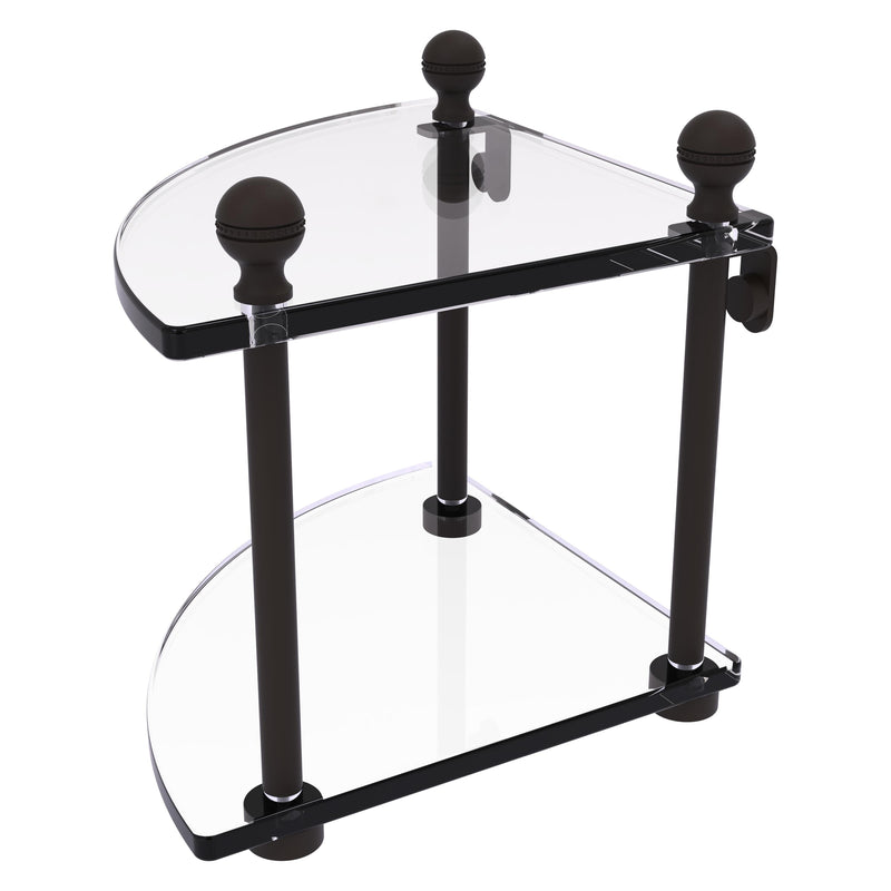 2 Tier Corner Glass Shelf