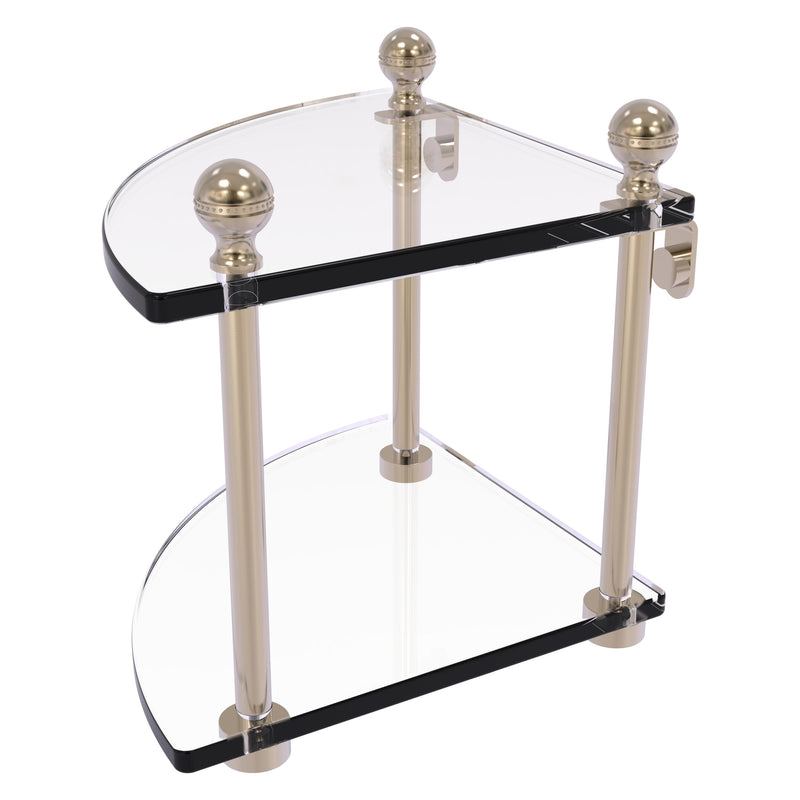 2 Tier Corner Glass Shelf