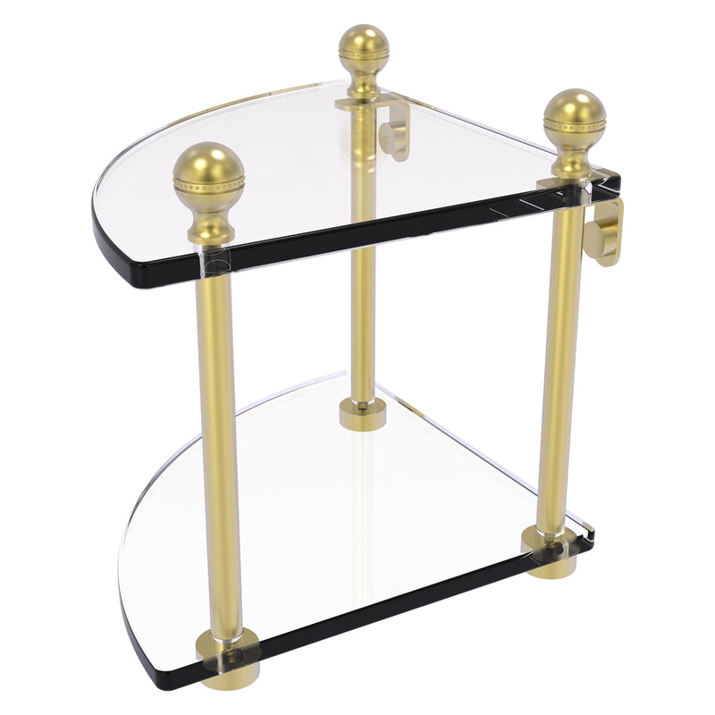 2 Tier Corner Glass Shelf