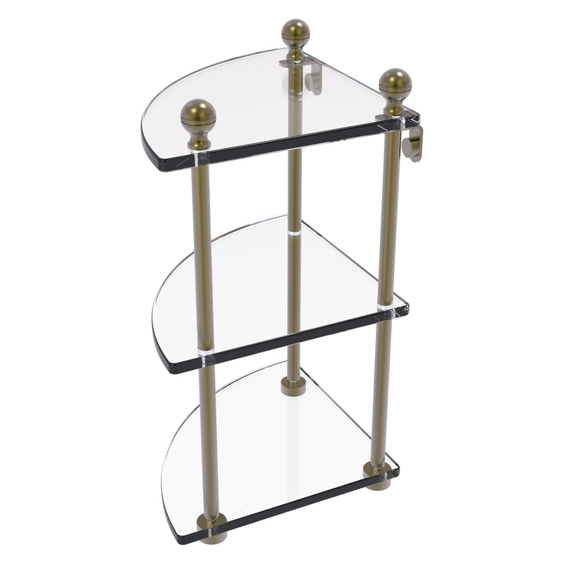 3 Tier Corner Glass Shelf