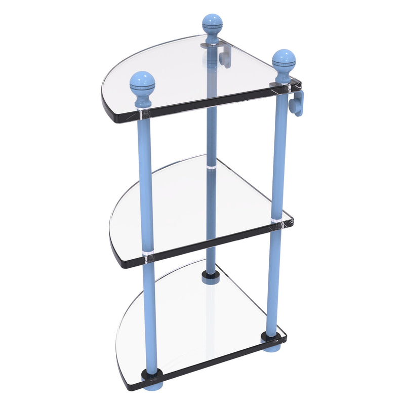 3 Tier Corner Glass Shelf