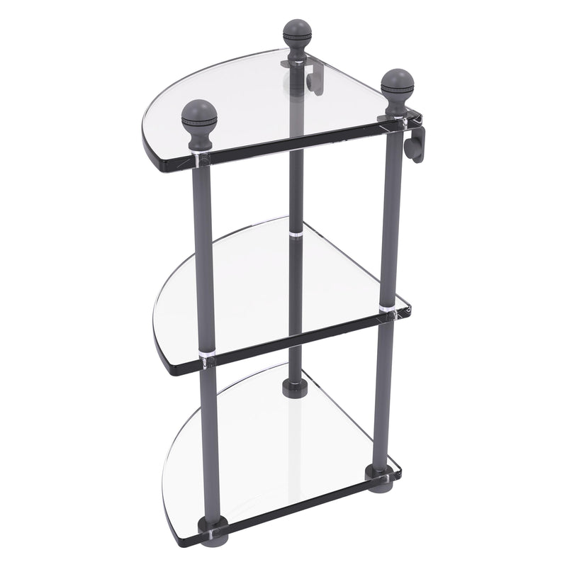 3 Tier Corner Glass Shelf