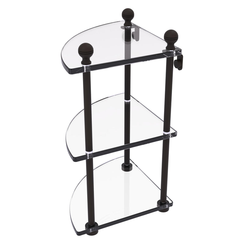 3 Tier Corner Glass Shelf