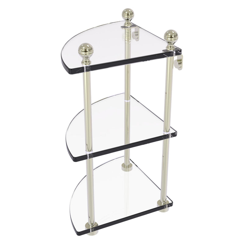 3 Tier Corner Glass Shelf