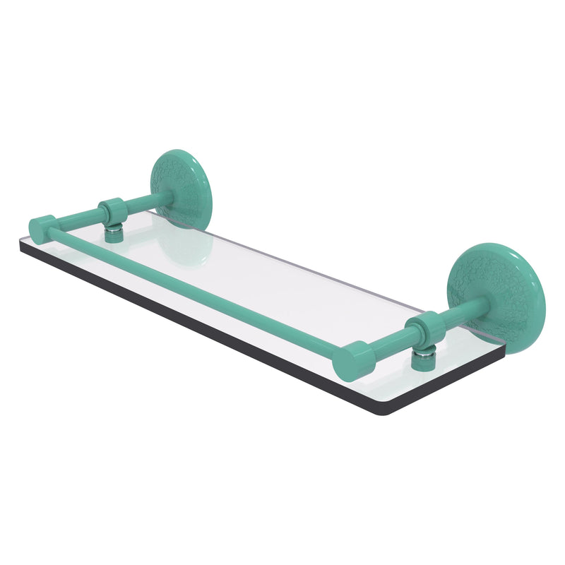 Monte Carlo Collection Tempered Glass Shelf with Gallery Rail