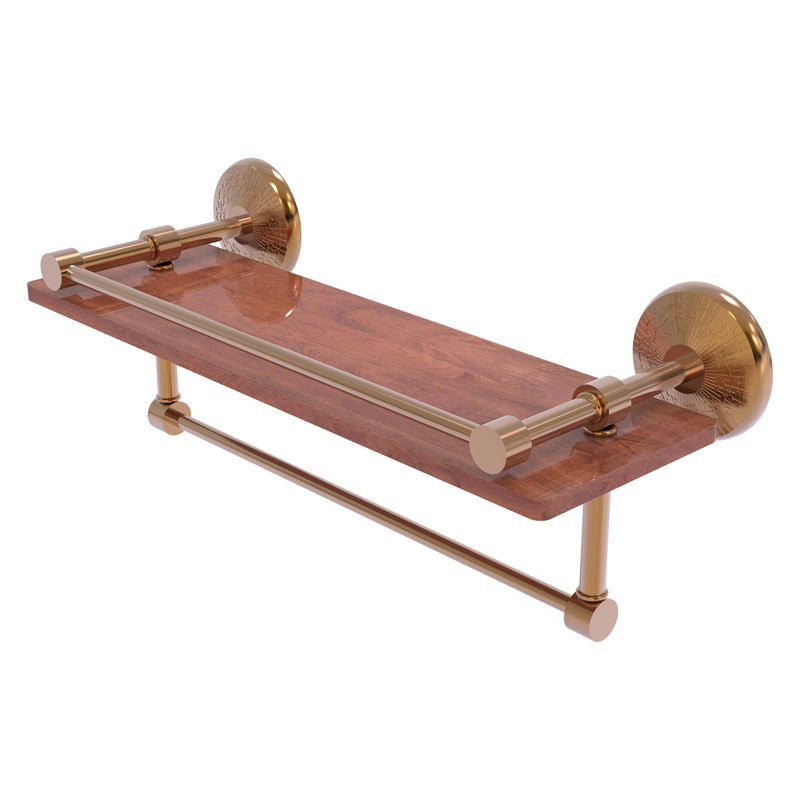 Monte Carlo Collection IPE Ironwood Shelf with Gallery Rail and Towel Bar