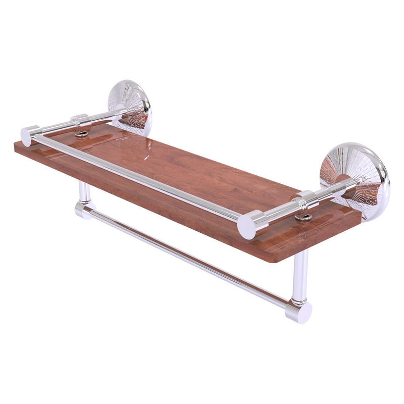 Monte Carlo Collection IPE Ironwood Shelf with Gallery Rail and Towel Bar