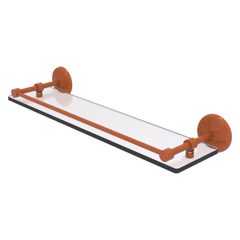 Monte Carlo Collection Tempered Glass Shelf with Gallery Rail