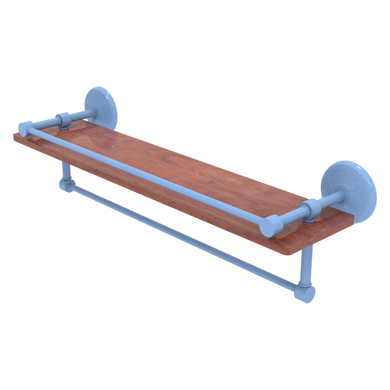 Monte Carlo Collection IPE Ironwood Shelf with Gallery Rail and Towel Bar