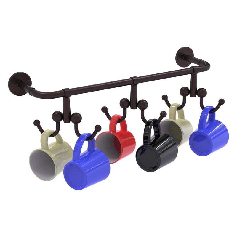 Wall Mounted 6 Coffee Mug Rack