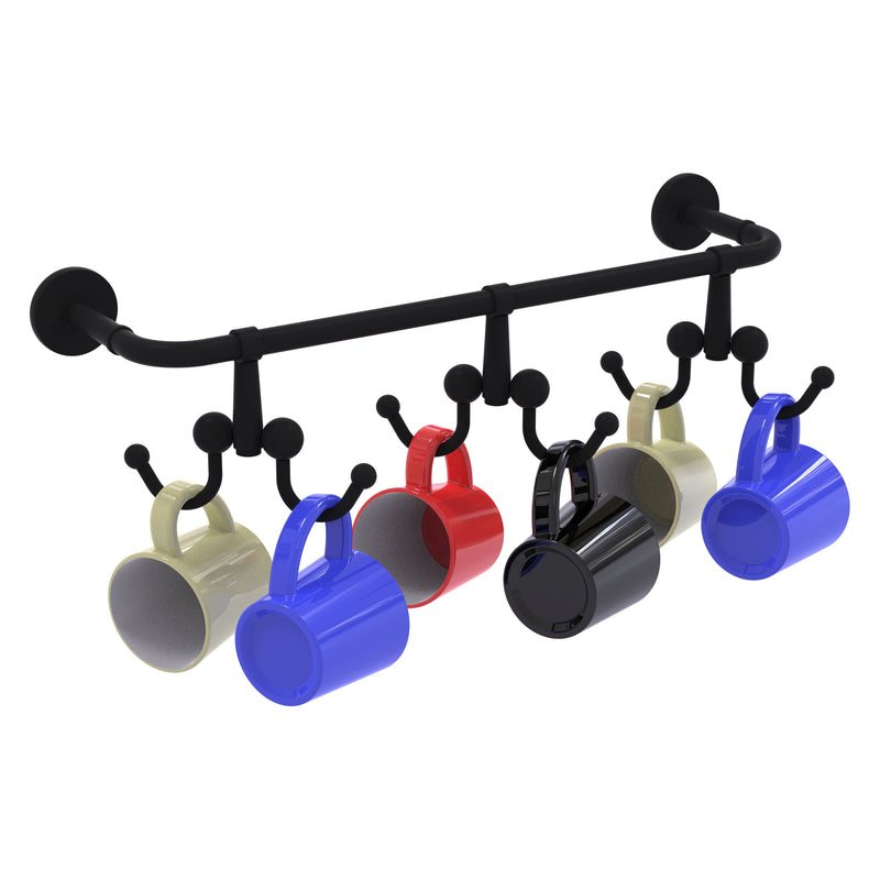 Wall Mounted 6 Coffee Mug Rack