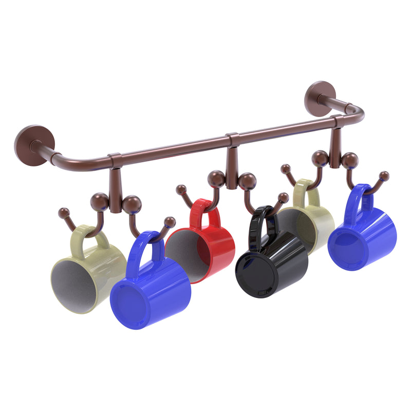 Wall Mounted 6 Coffee Mug Rack