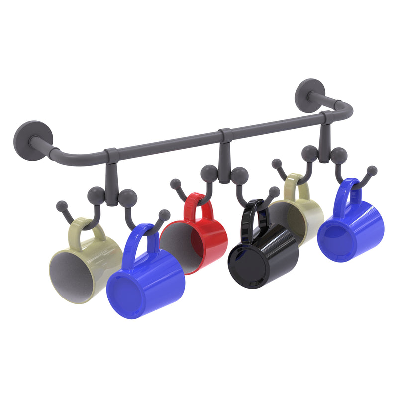 Wall Mounted 6 Coffee Mug Rack