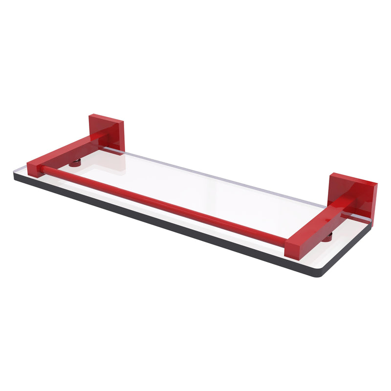 Montero Collection Glass Shelf with Gallery Rail