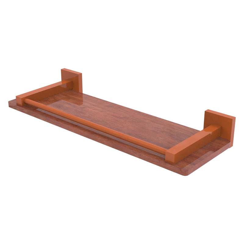 Montero Collection Solid IPE Ironwood Shelf with Gallery Rail