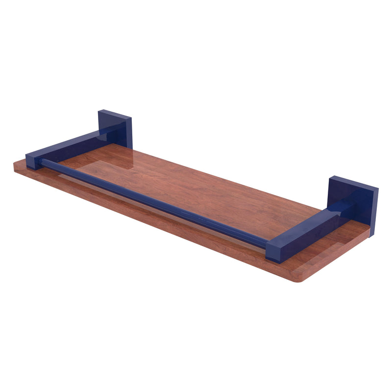 Montero Collection Solid IPE Ironwood Shelf with Gallery Rail