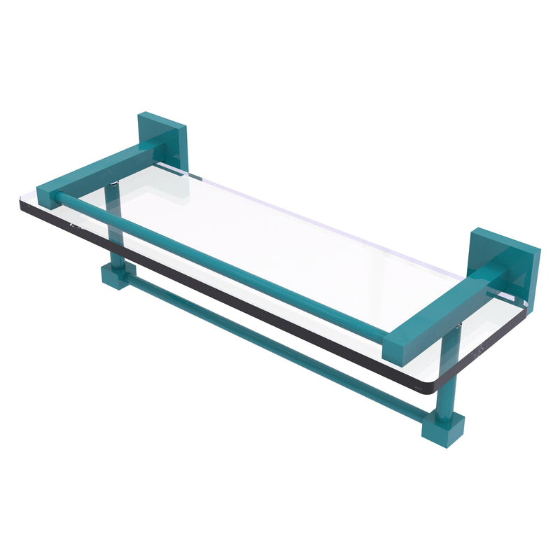 Montero Collection Gallery Rail Glass Shelf with Towel Bar