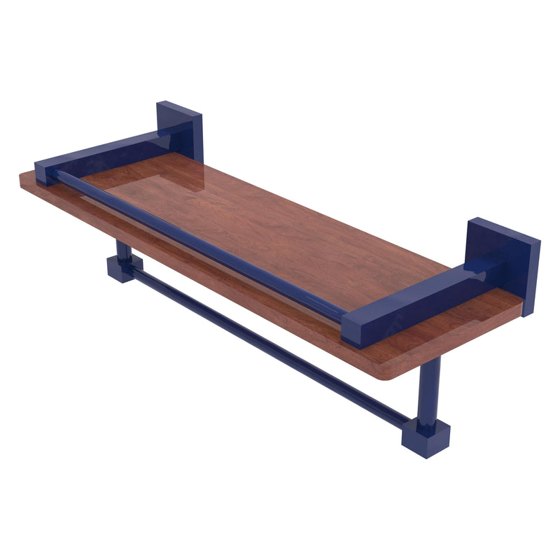 Montero Collection IPE Ironwood Shelf with Gallery Rail and Towel Bar