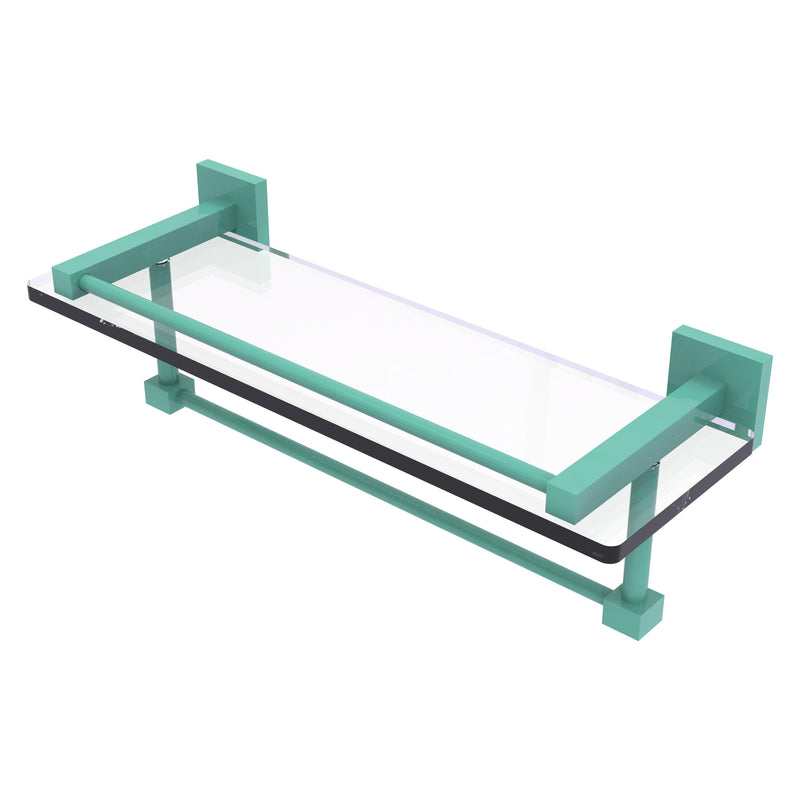 Montero Collection Gallery Rail Glass Shelf with Towel Bar