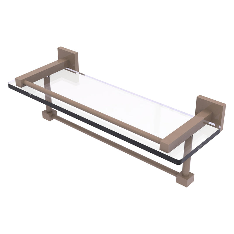 Montero Collection Gallery Rail Glass Shelf with Towel Bar