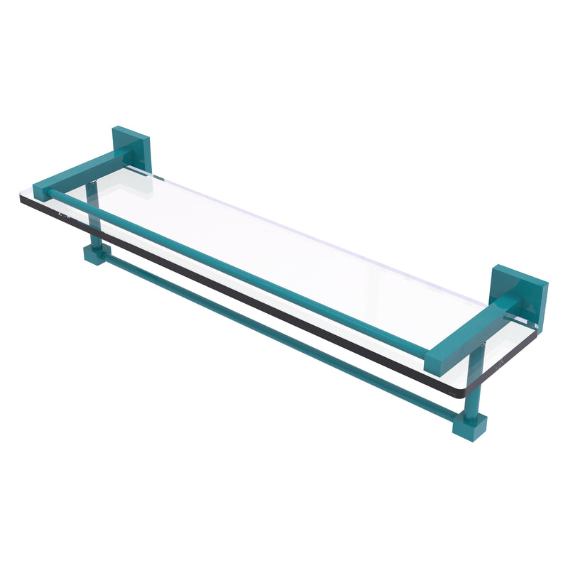 Montero Collection Gallery Rail Glass Shelf with Towel Bar