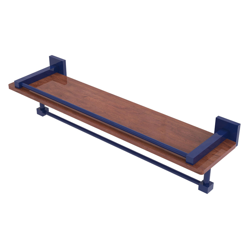 Montero Collection IPE Ironwood Shelf with Gallery Rail and Towel Bar