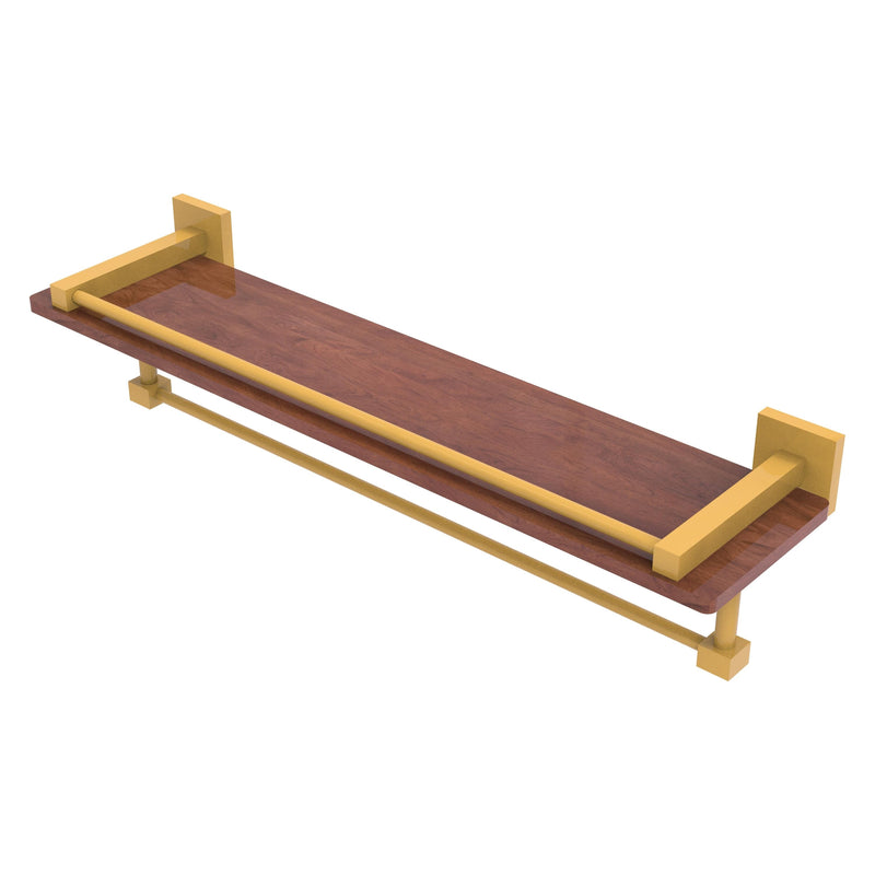 Montero Collection IPE Ironwood Shelf with Gallery Rail and Towel Bar