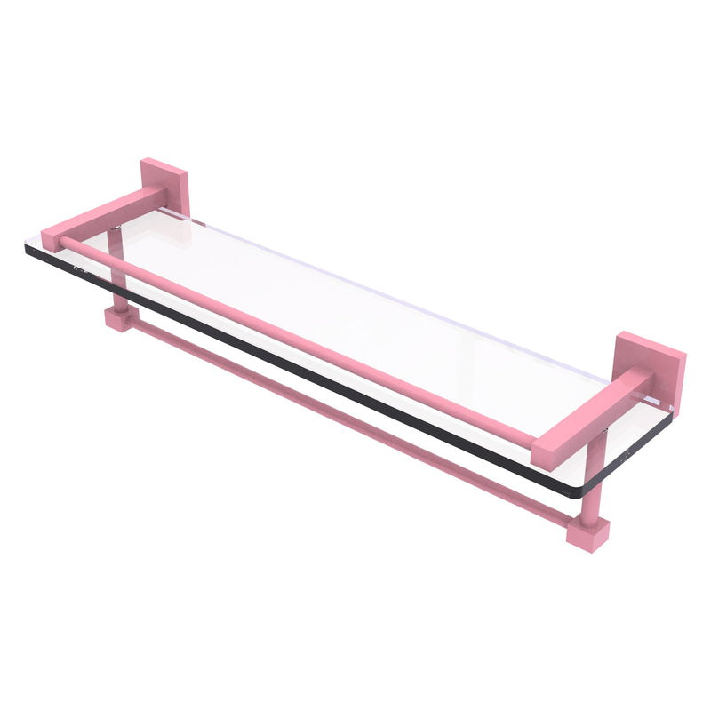 Montero Collection Gallery Rail Glass Shelf with Towel Bar