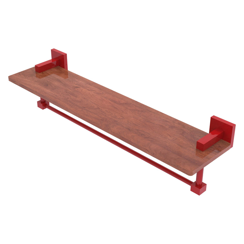 Montero Collection Solid IPE Ironwood Shelf with Integrated Towel Bar