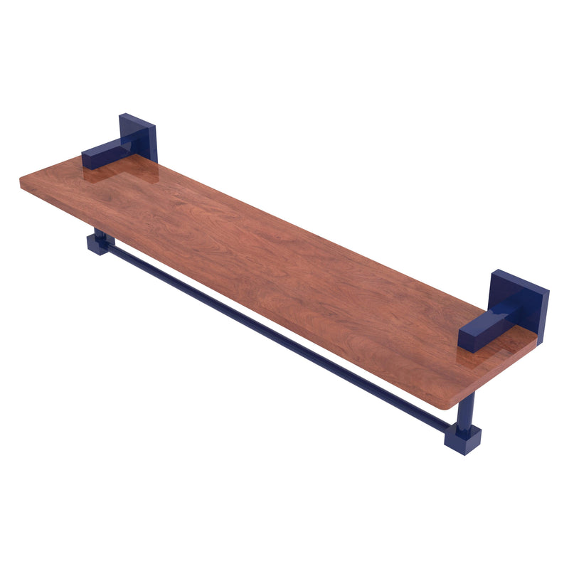 Montero Collection Solid IPE Ironwood Shelf with Integrated Towel Bar