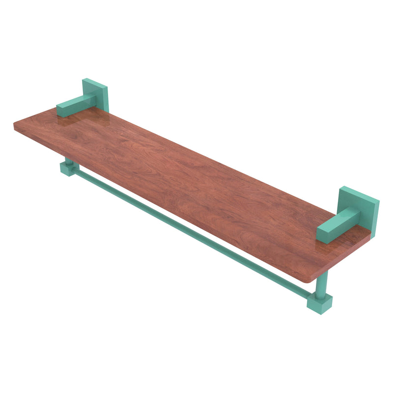 Montero Collection Solid IPE Ironwood Shelf with Integrated Towel Bar