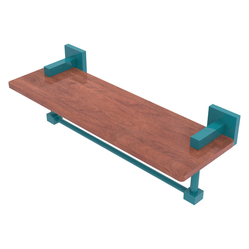 Montero Collection Solid IPE Ironwood Shelf with Integrated Towel Bar