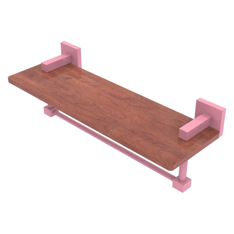 Montero Collection Solid IPE Ironwood Shelf with Integrated Towel Bar