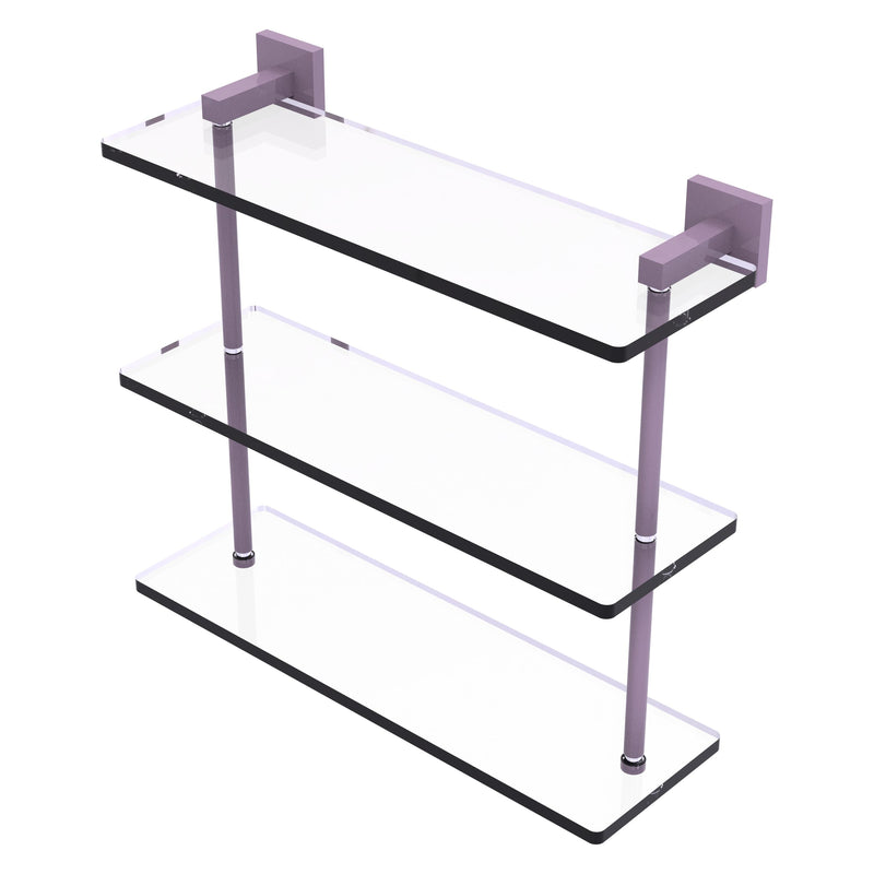 Montero Collection Triple Tiered Glass Shelf