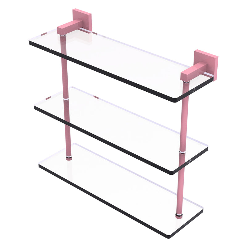 Montero Collection Triple Tiered Glass Shelf