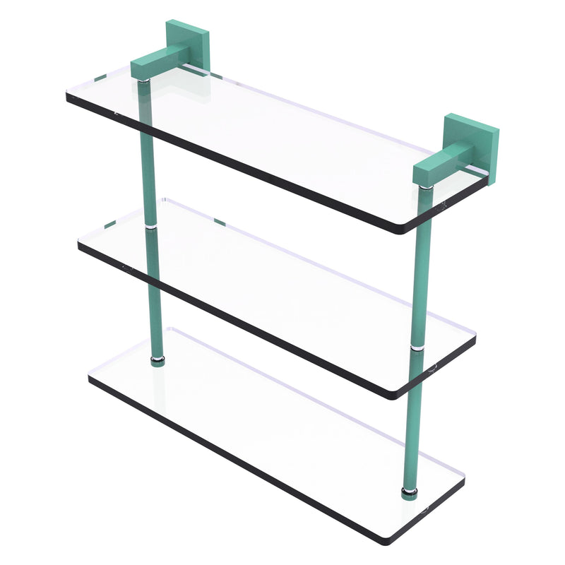 Montero Collection Triple Tiered Glass Shelf